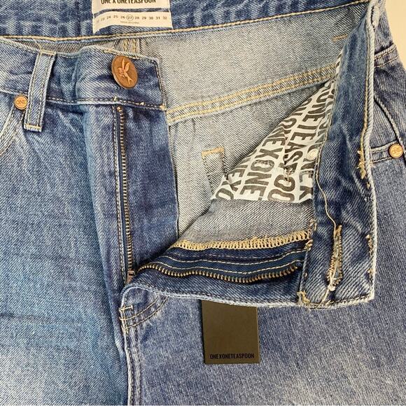 ONE TEASPOON Freebird High Waist Ankle Zip Distressed Crop Skinny Jeans - Picture 9 of 13